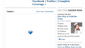 So wird die New York Times Website auf dem iPad aussehen